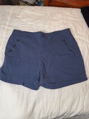 Tangerine Slate Blue Zip-Pocket Cargo Shorts